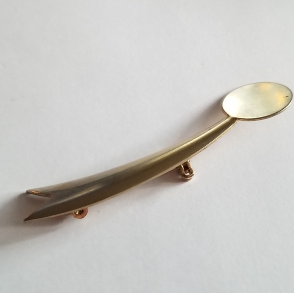 Vintage shooting star brooch halley's comet  gold tone pin celestial perseid - Picture 7 of 7